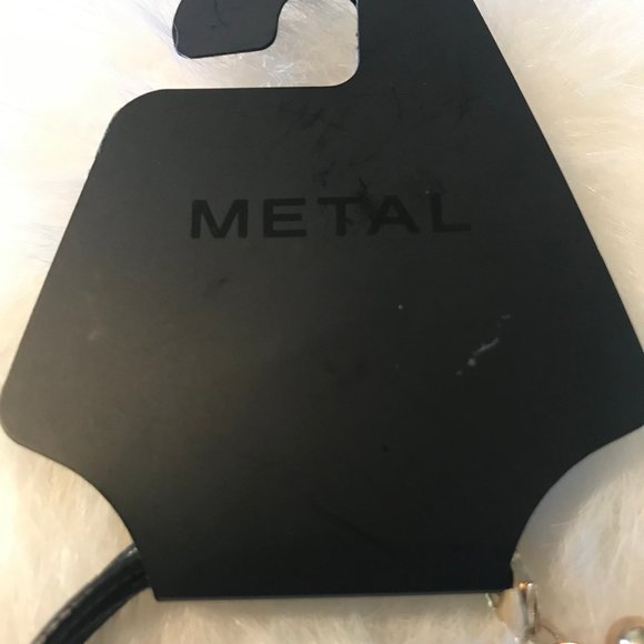 METAL GOLD AND BLACK VINYL BRACELET NWT - Picture 6 of 9